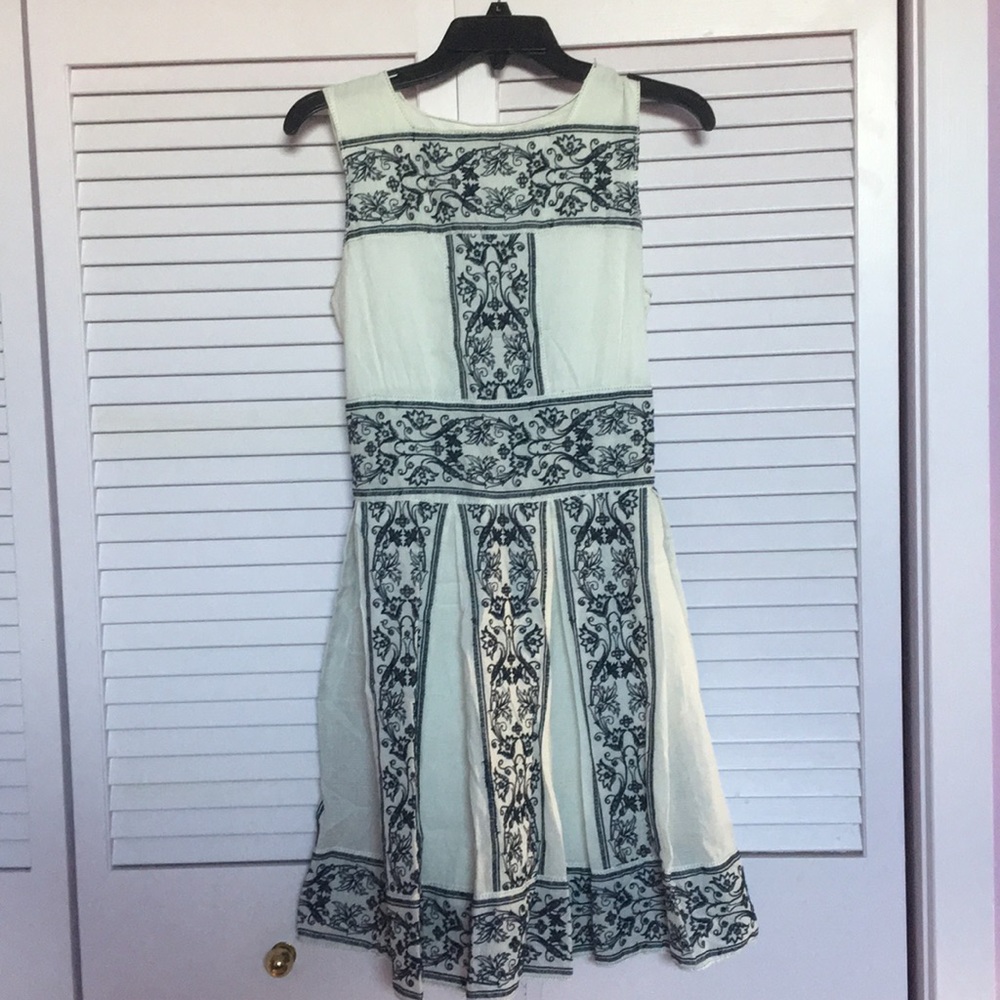 White Pleated Dress